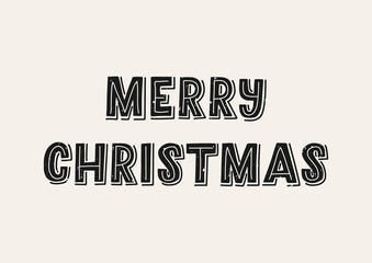 Merry Christmas hand drawn lettering