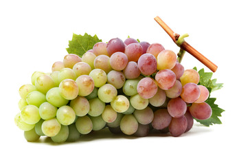Grapes on a white background 