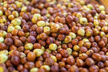 Ripe jujubes on texture background