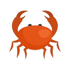 Sea crab icon. Flat illustration of sea crab vector icon for web design