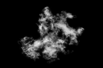 Textured cloud,Abstract black,isolated on black background