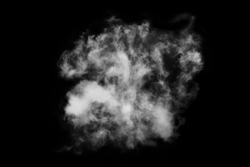 Textured cloud,Abstract black,isolated on black background