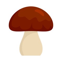 Forest mushroom icon. Flat illustration of forest mushroom vector icon for web design