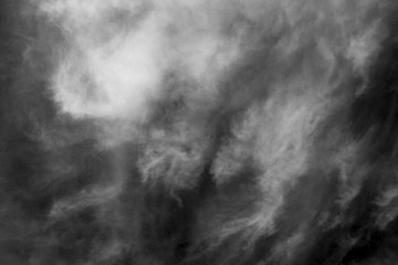 Textured cloud,Abstract black,isolated on black background