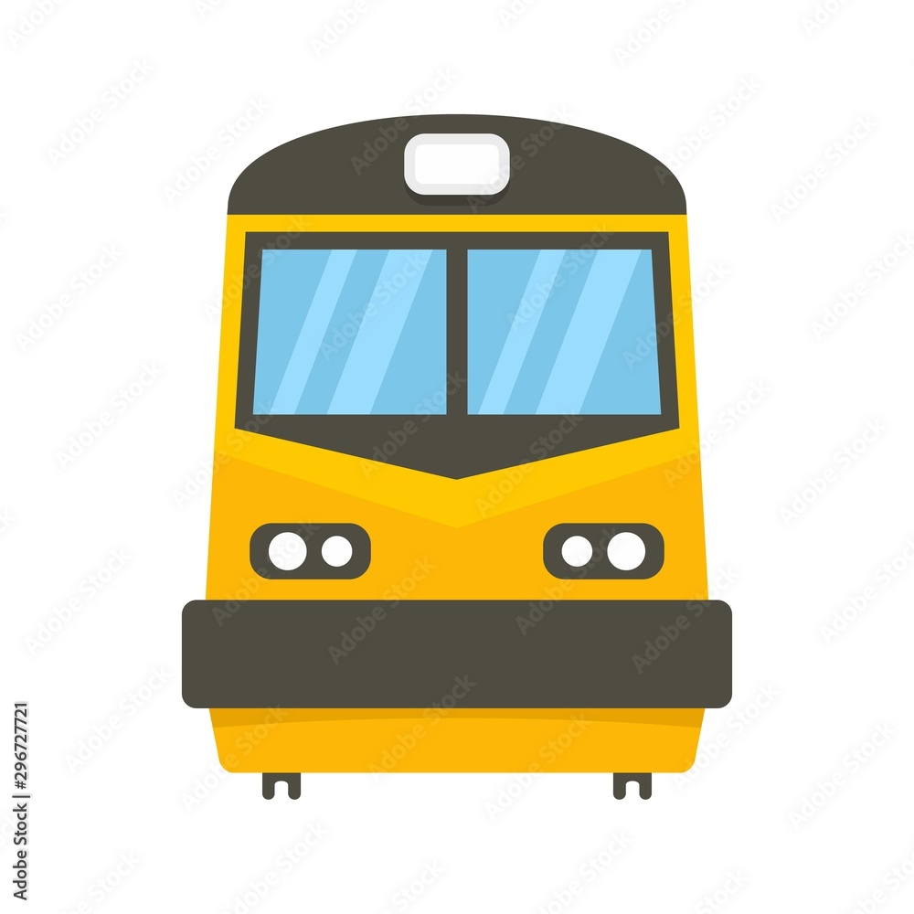 Sticker front of train icon. flat illustration of front of train vector icon for web design