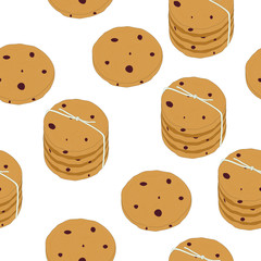  Seamless pattern cookies vector food illustration scrapbooking wallpaper print on fabric