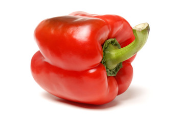 fresh bell pepper (capsicum) on white background