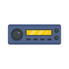 Fototapeta premium Compact car audio icon. Flat illustration of compact car audio vector icon for web design