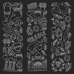 Travel to Greece elements. Greece symbols for magazines, web, tourism