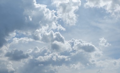 Nature cloudscape with blue sky and white cloud 