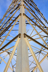 electric tower under the blue sky