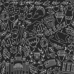 Travel to Greece elements. Greece symbols for magazines, web, tourism