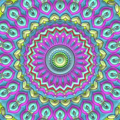 3d effect - abstract mandala graphic