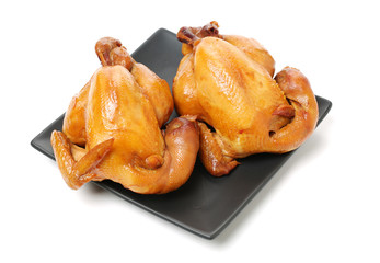 Roast Chicken on white background