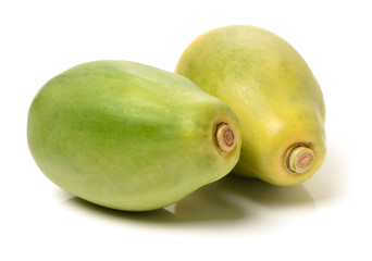 Papaya fruit isolated on a white background