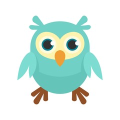 Adorable owl icon. Flat illustration of adorable owl vector icon for web design