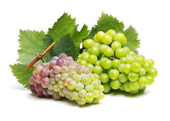 Grapes on a white background 