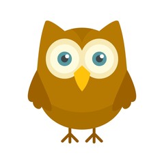 Night owl icon. Flat illustration of night owl vector icon for web design
