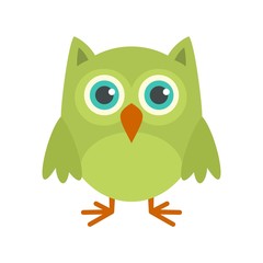 Nature owl icon. Flat illustration of nature owl vector icon for web design