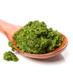 Chinese chive flower on white background