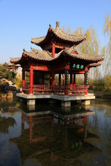 Naklejka premium scenery of Chinese traditional architecture