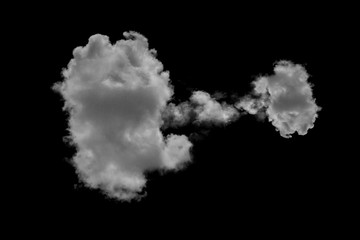 Cloud isolated on black background,Textured Smoke,Brush clouds,Abstract black