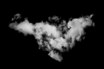 Cloud isolated on black background,Textured Smoke,Brush clouds,Abstract black