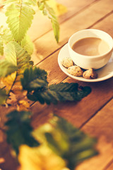 Herbst Kaffee Sonne