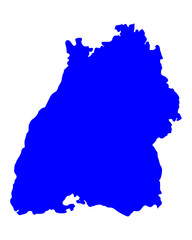 Fototapeta premium Karte von Baden-Württemberg