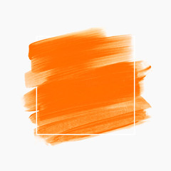 Art brush stroke paint abstract  background - Vector. Creative acrylic logo design.