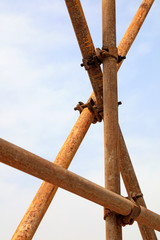 Fototapeta premium Oxidation rusty scaffolding