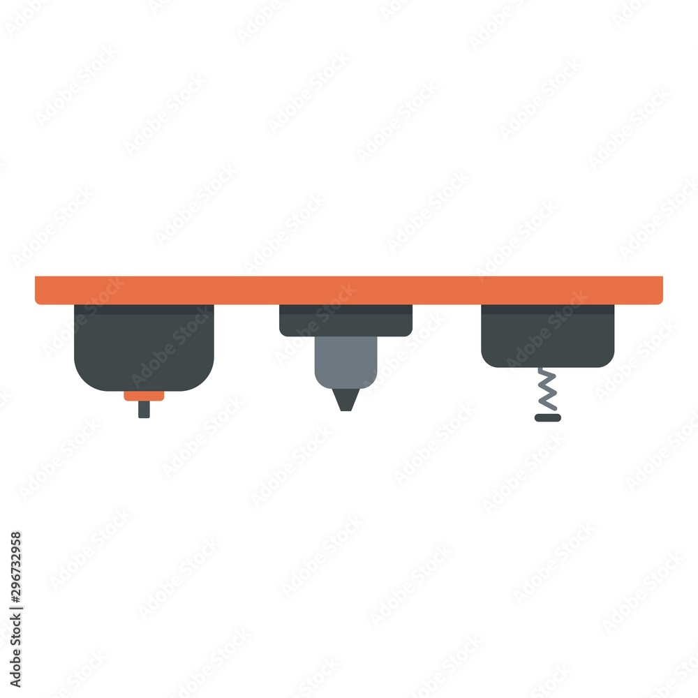 Poster assembly line tool icon. flat illustration of assembly line tool vector icon for web design