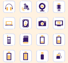 Hi tech icons set