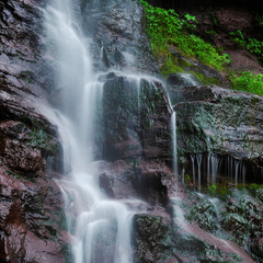 Beautiful waterfalls, Kaaterskill Falls in  Catskill Mountains of New York. Long exposure.