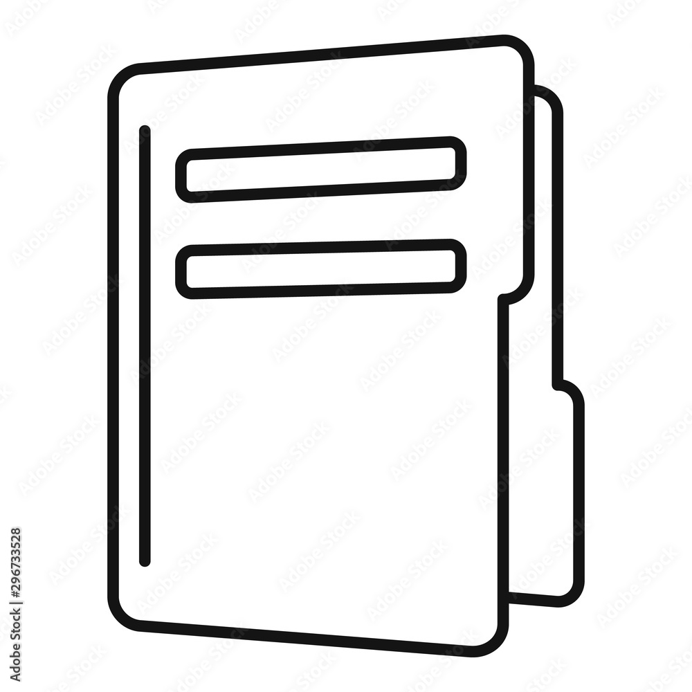 Poster map folder icon. outline map folder vector icon for web design isolated on white background