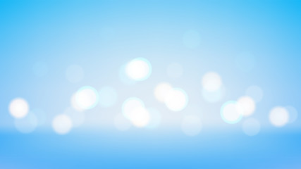 Blue vector background with bokeh