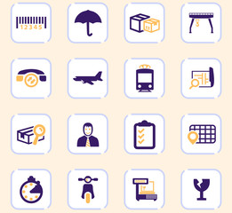 Logistic icons set
