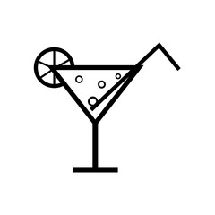 glass of drink icon vector illustration on a white background simple drawing holiday drink