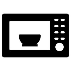 Microwave in Pot Stove vector Icon