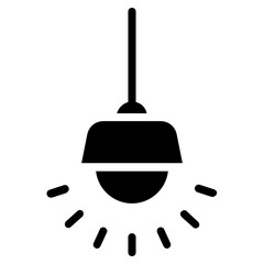 Oval Shape Hanging  Light Beach house interior concept vector icon