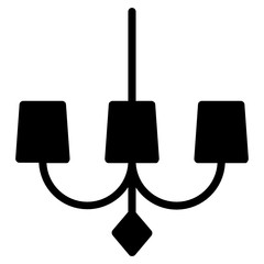 Hanging Lights Lamps with Ceiling Vector Icon For Home Office Decoration