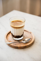 Delicious Layered Coffee Shop Drink