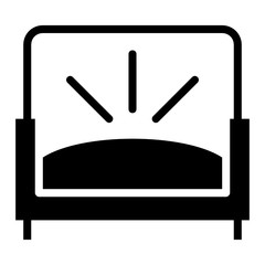 Single Jumbo Size Couch Sofa for tv lounge Vector Icon Multipurpose