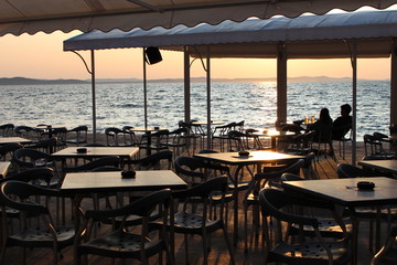 letni zachód słońca