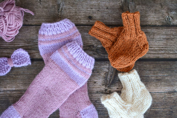 Warm and soft girl socks, winter fashion, made of wool