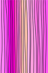 Lines hand drawn vector background palette of purple pink orange yellow colors