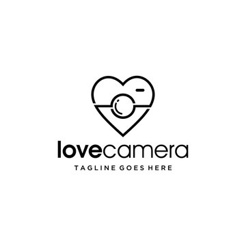 modern camera photography logo icon vector template with gear sign
