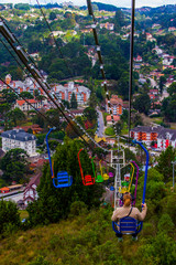 Fototapeta na wymiar Chairlift at Campos do Jordao. Sao Paulo, Brazil