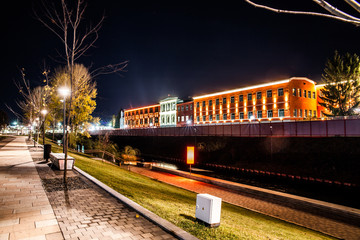 Fototapeta premium Kazan embankment, night embankment, embankment at night