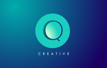 Q Letter Logo Icon Design With Paper Cut Creative Look Vector Illustration
